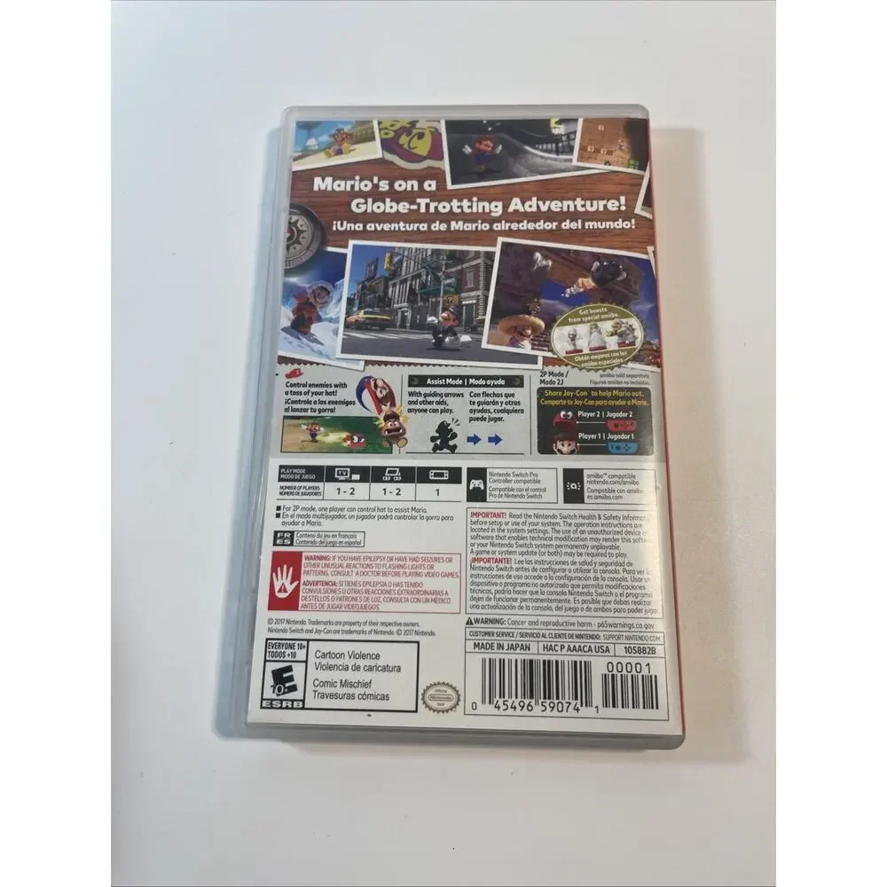 Super Mario Odyssey, Nintendo Switch Replacement Case ONLY No Game Cartridge